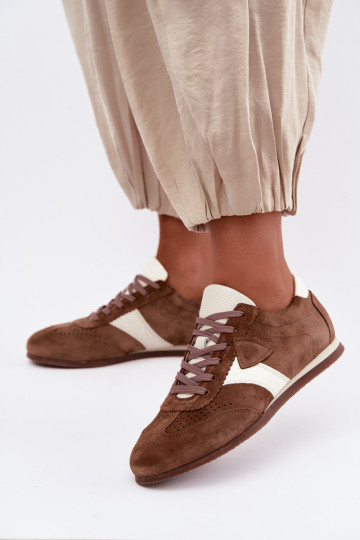 Kunstveloursleder Sneakers Zazoo N1412, braun 2
