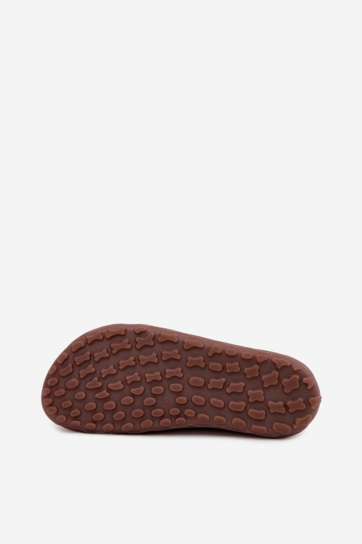 Kunstveloursleder Mokassins Barefoot Zazoo 10220, braun