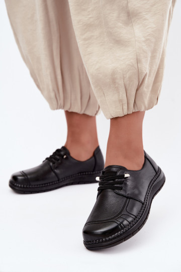 Damen Schuhe aus Naturleder Vinceza 107240 in schwarzer Farbe 2