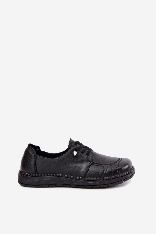 Damen Schuhe aus Naturleder Vinceza 107240 in schwarzer Farbe
