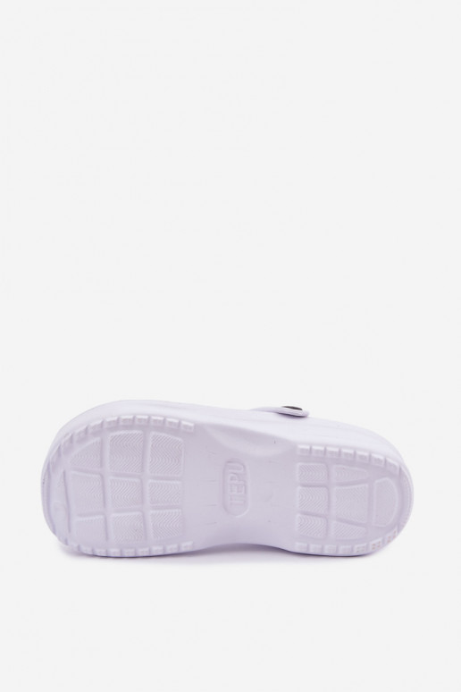 Aderis weiße leichte Clogs