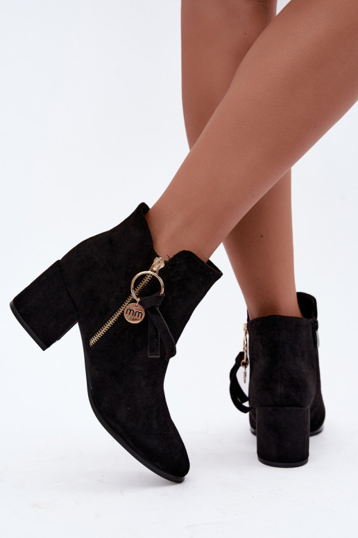 Imara schwarze Stiefeletten mit Absatz