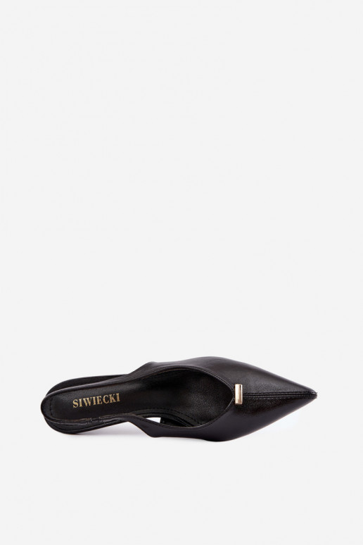 Inessae schwarze High Heels mit dekorativen Details