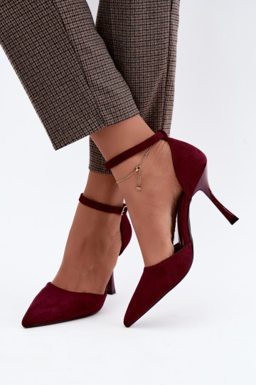 INildlederschuhe mit Riemen Burgund Ladessa