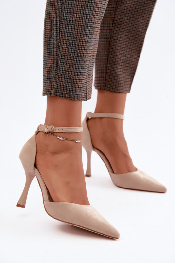 INildlederschuhe mit Riemen Beige Ladessa