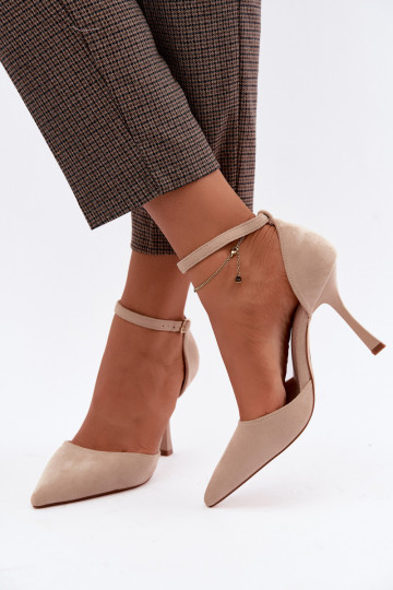 INildlederschuhe mit Riemen Beige Ladessa 2