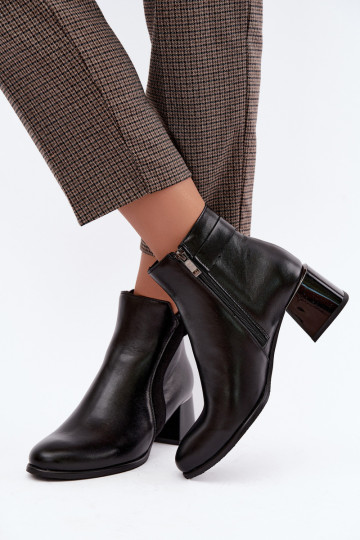 Haut Damenstiefel mit Absätzen sich Zuarm laufen Zazoo 60563 schZuarze Farbe 2