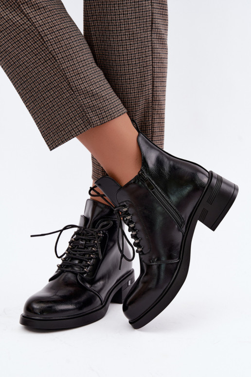 Isolierte Stiefeletten Klocke S.Barski HY62-8112 in schwarzer Farbe