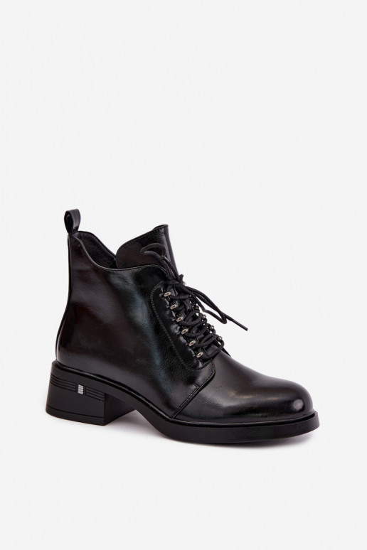 Isolierte Stiefeletten Klocke S.Barski HY62-8112 in schwarzer Farbe