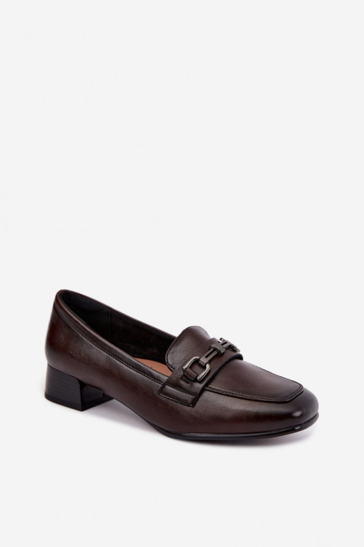 Faux-Leder-Schuhe mit Ornamenten Vinceza 39978 in Schokoladenfarbe