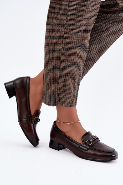 Faux-Leder-Schuhe mit Ornamenten Vinceza 39978 in Schokoladenfarbe