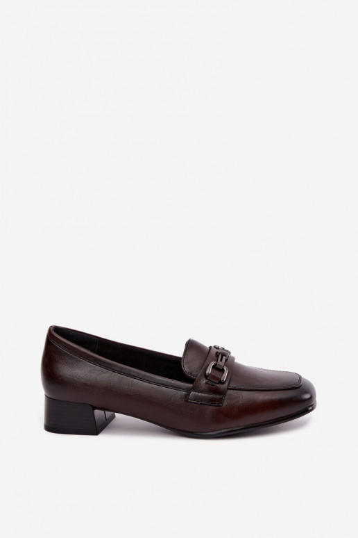 Faux-Leder-Schuhe mit Ornamenten Vinceza 39978 in Schokoladenfarbe