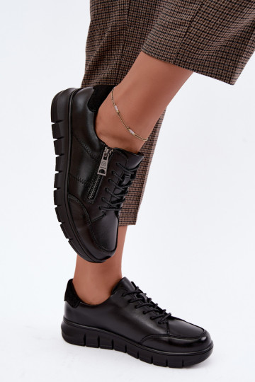 Haut Schuhe Feminin Vinceza 13130 schZuarze Farbe