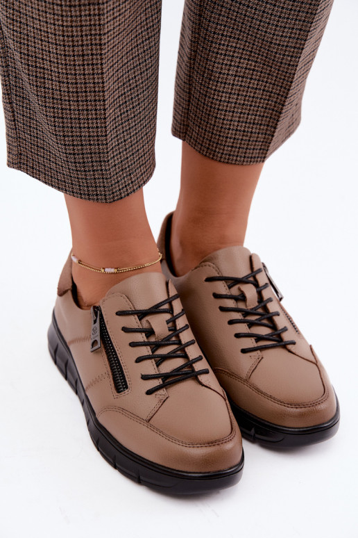 Faux-Leder-Schuhe Vinceza 13130 in Sandfarbe