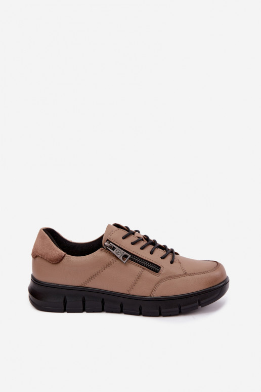 Faux-Leder-Schuhe Vinceza 13130 in Sandfarbe