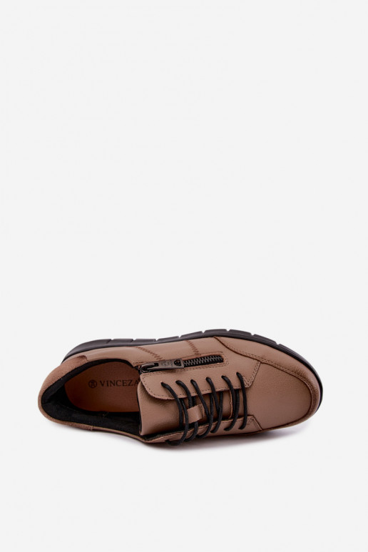 Faux-Leder-Schuhe Vinceza 13130 in Sandfarbe