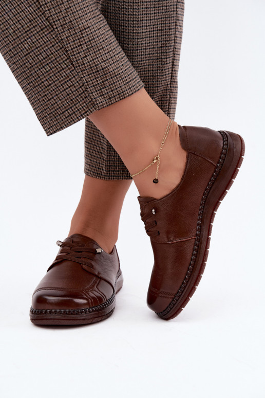 Faux-Leder-Schuhe Vinceza 107240 in brauner Farbe