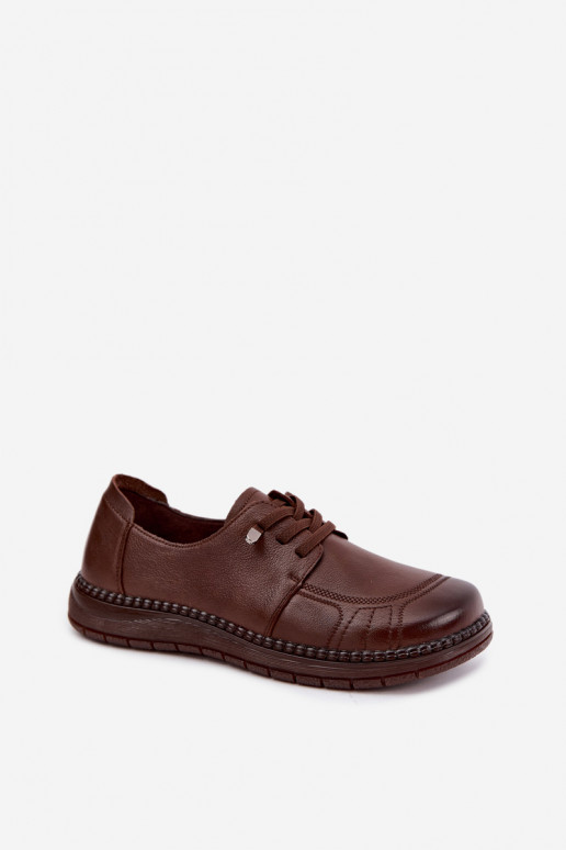 Faux-Leder-Schuhe Vinceza 107240 in brauner Farbe