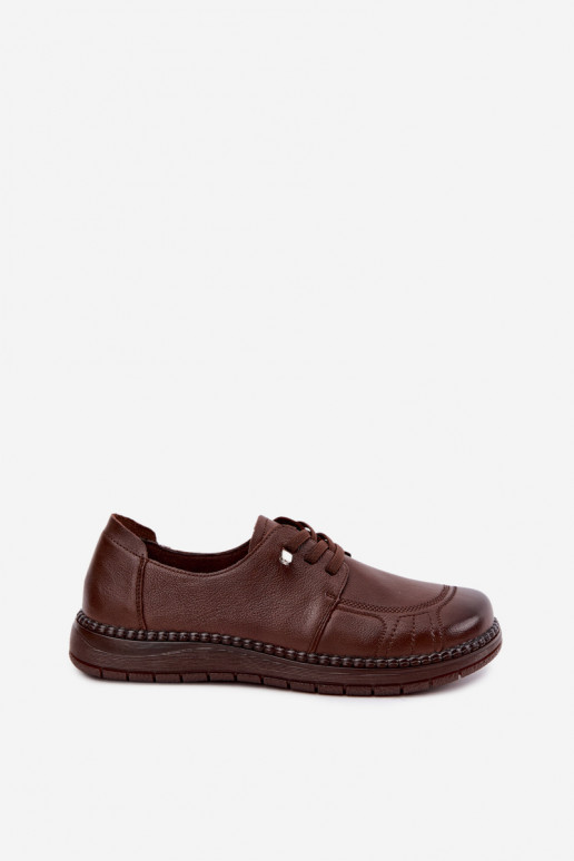 Faux-Leder-Schuhe Vinceza 107240 in brauner Farbe