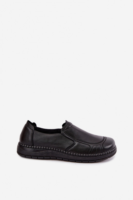 Faux-Leder-Slipper Vinceza 107241 in schwarzer Farbe
