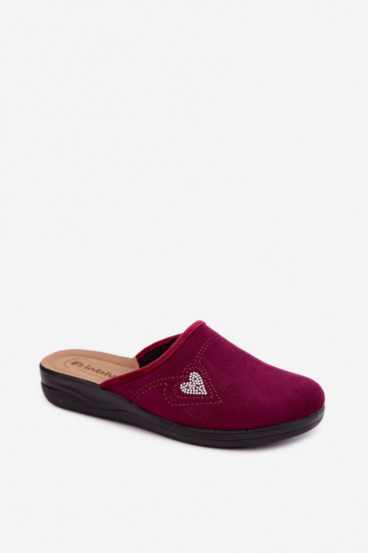 Pantoletten in Bordeauxfarbe Inblu CF000052
