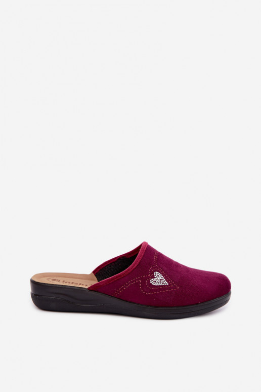 Pantoletten in Bordeauxfarbe Inblu CF000052