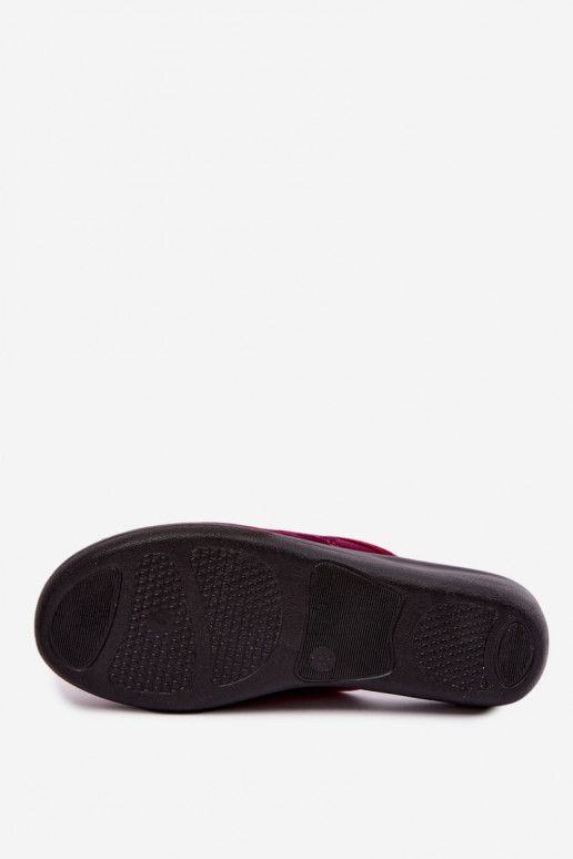 Pantoletten in Bordeauxfarbe Inblu CF000052