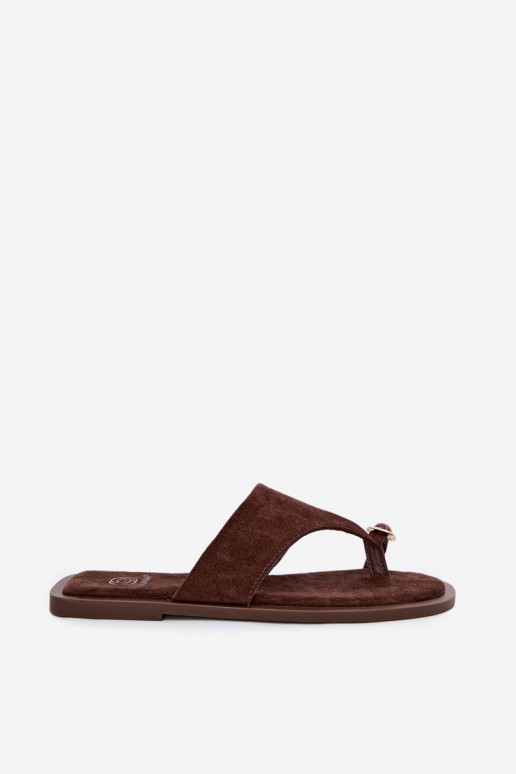 Damen Hausschuhe mit flachem Absatz und dekorativen Details Fedira