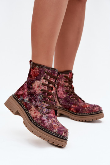 Muster Damen Stiefeletten in Bordeaux Artiker 57C1055 2