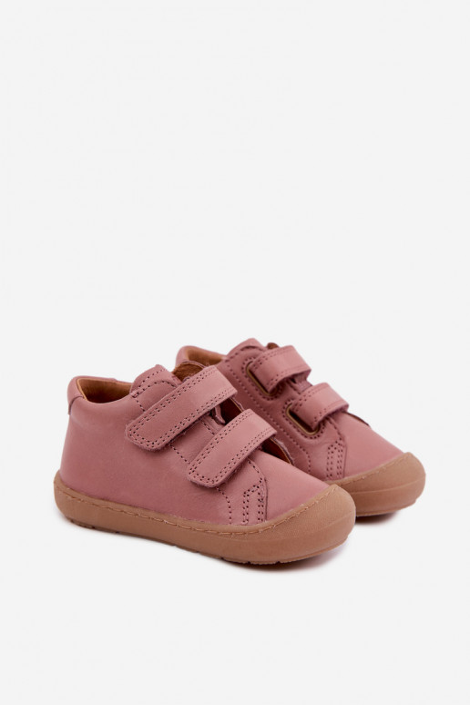 Dunkelrosa Kinderlederschuhe Barefoot Froddo G2130328-6