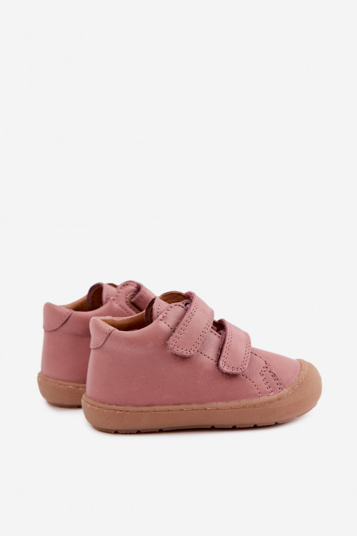 Dunkelrosa Kinderlederschuhe Barefoot Froddo G2130328-6