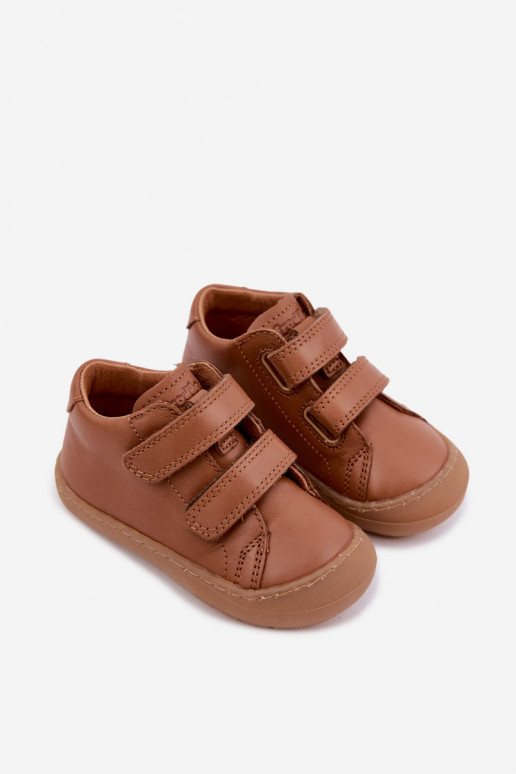Braune Kinderlederschuhe Barefoot Froddo G2130328-2