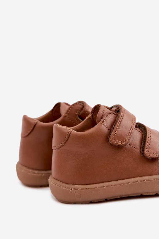 Braune Kinderlederschuhe Barefoot Froddo G2130328-2
