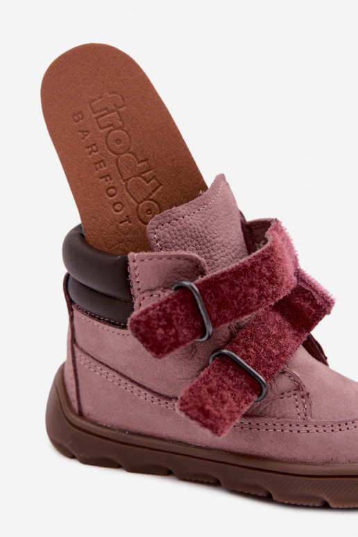 Rosa Kinderlederschuhe Barefoot Froddo G2110150-5