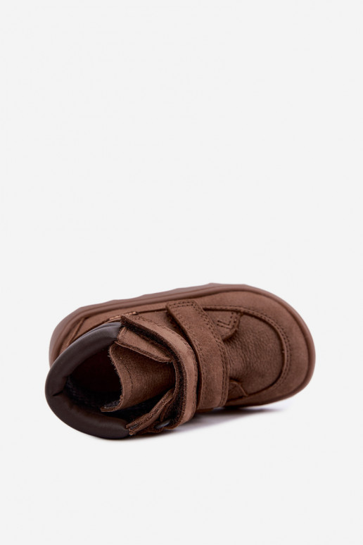 Braune Kinderlederschuhe Barefoot Froddo G2110150-13