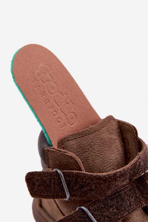 Braune Kinderlederschuhe Barefoot Froddo G2110150-13