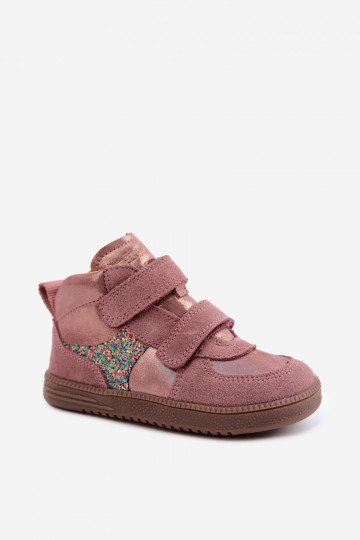 SchuhZuerk Barefoot Kindisch natürliches INildlederoZua mit Glanz FRODDO G2110157-5 pinke Farbe