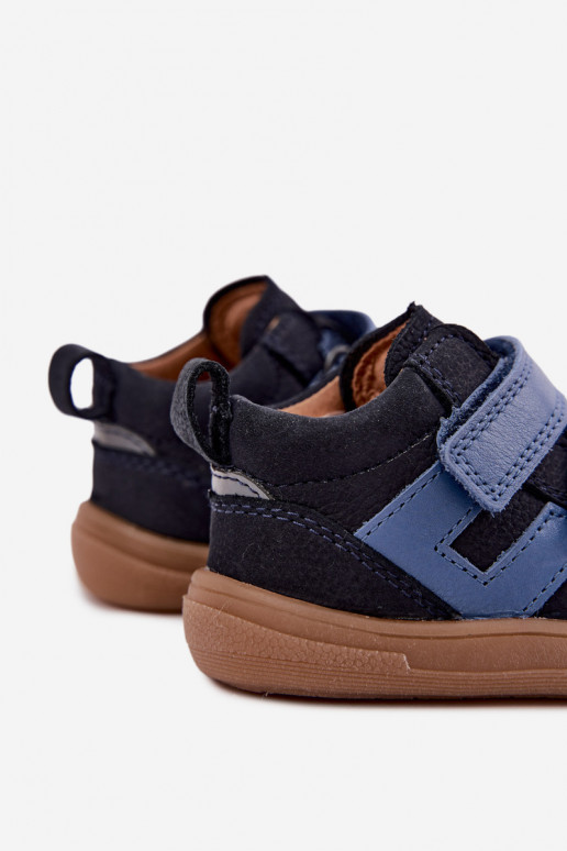Dunkelblaue Kinderlederschuhe Barefoot Froddo G2130380