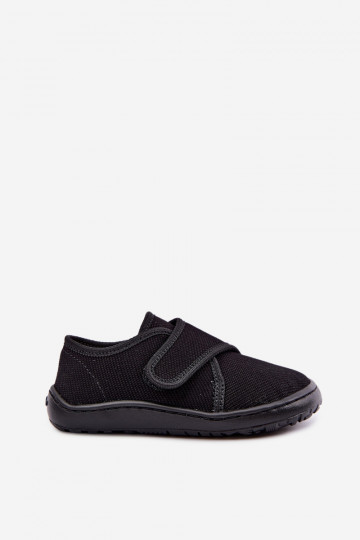 Kinderhausschuhe für Jungen mit Klettverschlüssen Barefoot Froddo G1700438-15 in Schwarz 2