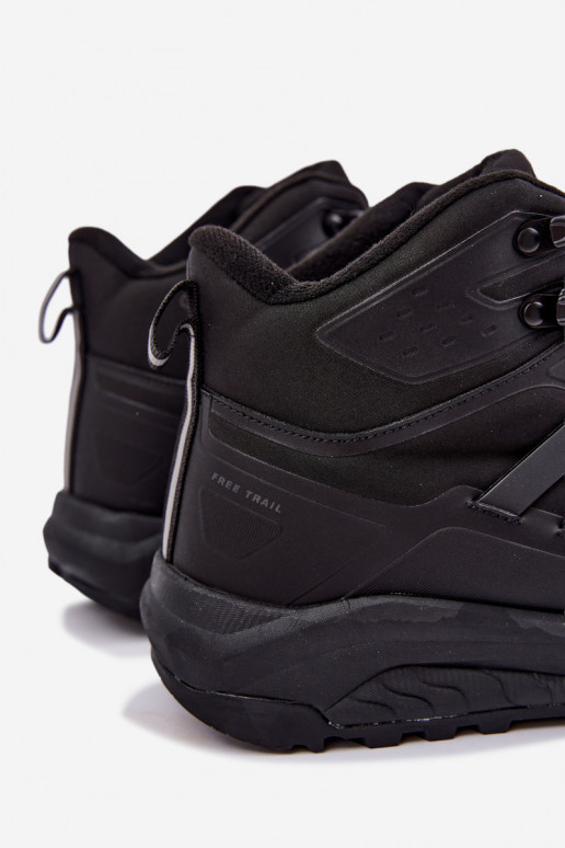 Isolierte Wanderschuhe für Männer wasserdicht in Schwarz Koby