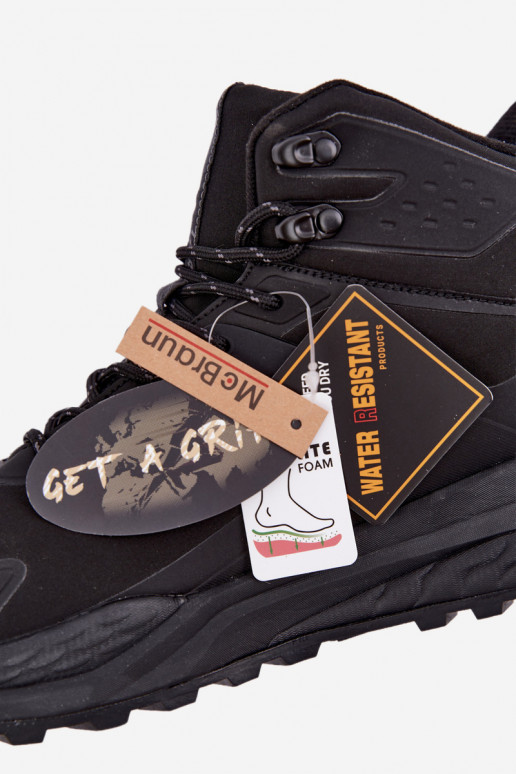 Isolierte Wanderschuhe für Männer wasserdicht in Schwarz Koby