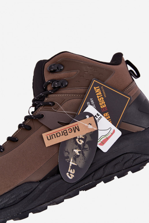 Isolierte Wanderschuhe für Männer wasserdicht in Braun Koby