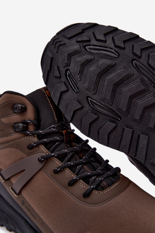 Isolierte Wanderschuhe für Männer wasserdicht in Braun Koby