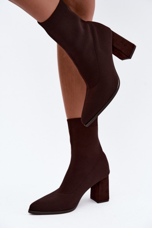 Warmes Damen-Stiefeletten im Slipper-Modell in brauner Farbe Tai turiressa