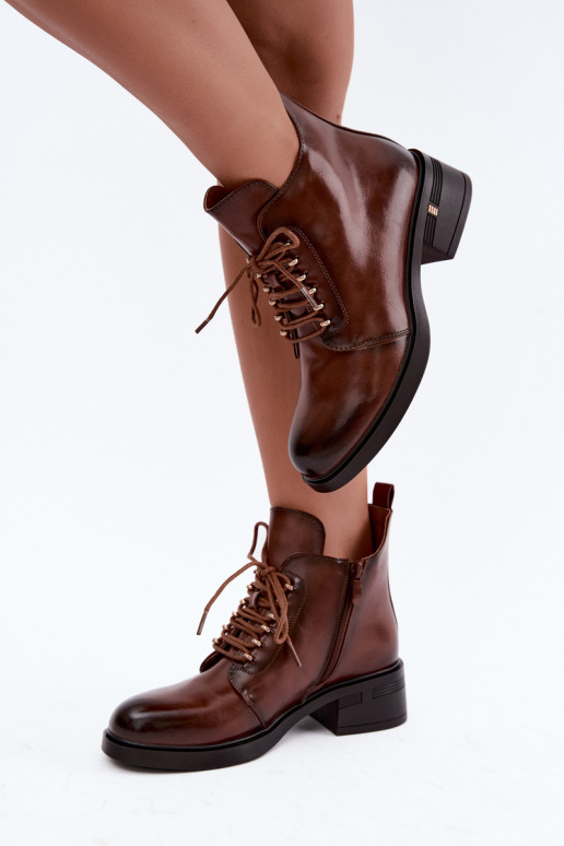 Wärmende Stiefeletten, braun