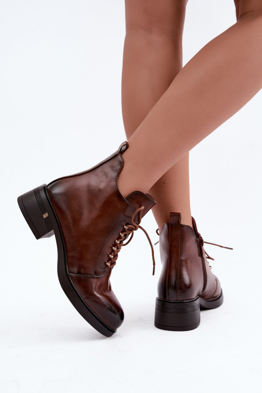 Wärmende Stiefeletten, braun