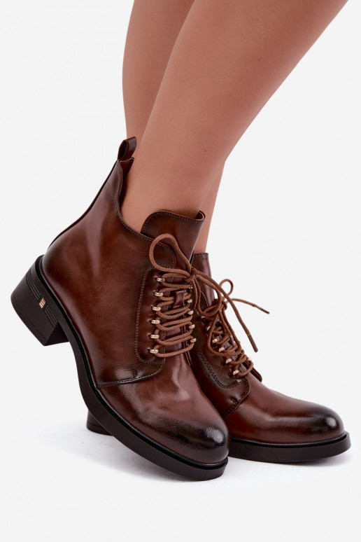 Wärmende Stiefeletten, braun