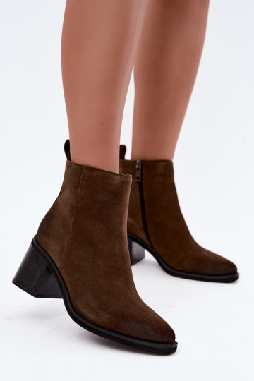 Isolierte Stiefeletten mit Absätzen Vinceza 133100 khaki