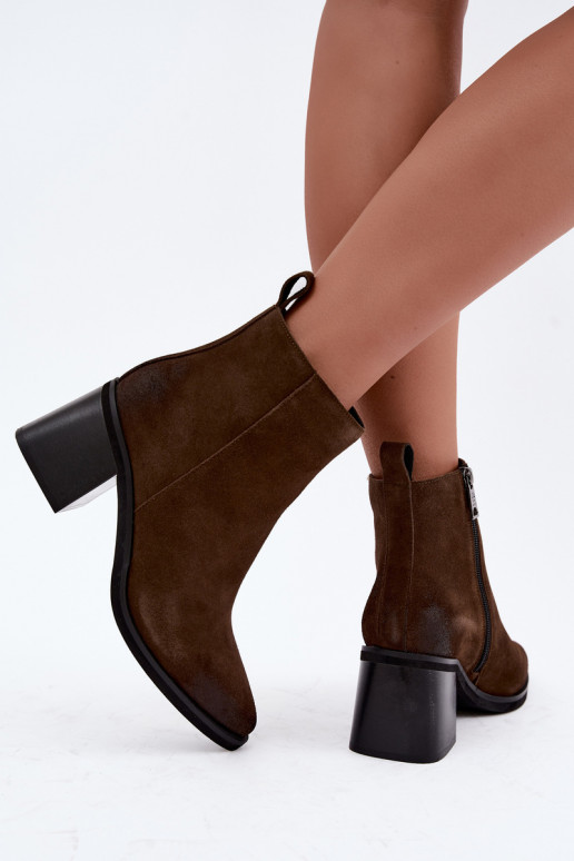 Isolierte Stiefeletten mit Absätzen Vinceza 133100 khaki