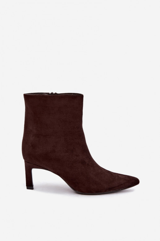 Warme Damen Stiefeletten mit dünnen Absätzen Carlia